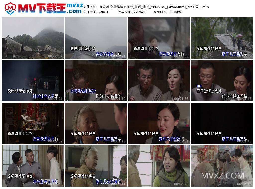 红蔷薇-父母恩情比金贵_国语_流行_YF800700